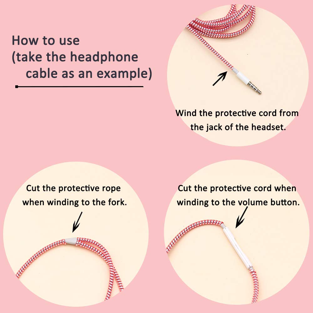 6011 Metallic Finish Cable Spiral Protector/Wire Repair/Pet Cord Protector/Headphone Saver, Cable Wrap/Cover for Mac Charging Cable DeoDap 6011 Metallic Finish Cable Spiral Protector/Wire Repair/Pet Cord Protector/Headphone Saver, Cable Wrap/Cover for Mac Charging Cable DeoDap